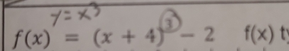 f(x)=(x+4)^3-2 f(x) t