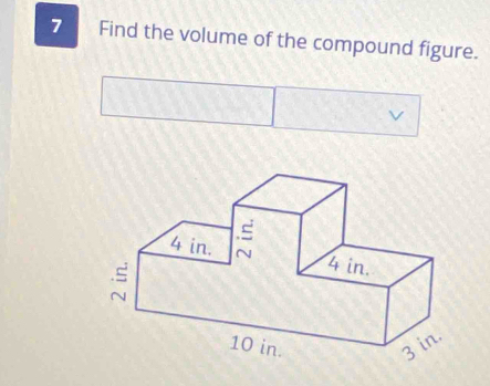 Find the volume of the compound figure.