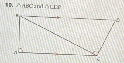 △ ABC and △ CDB