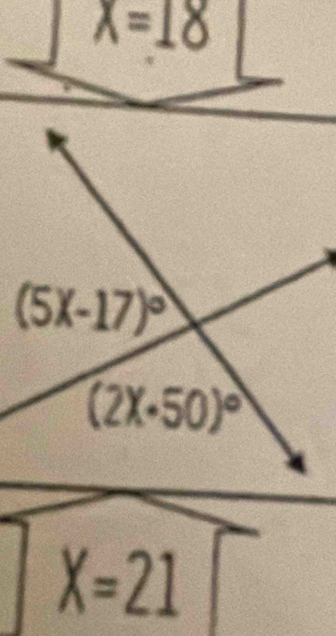 x=18
X=21