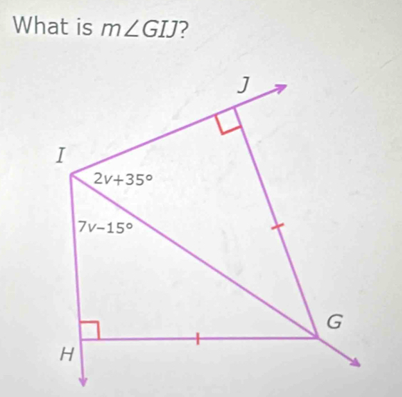 What is m∠ GIJ ?