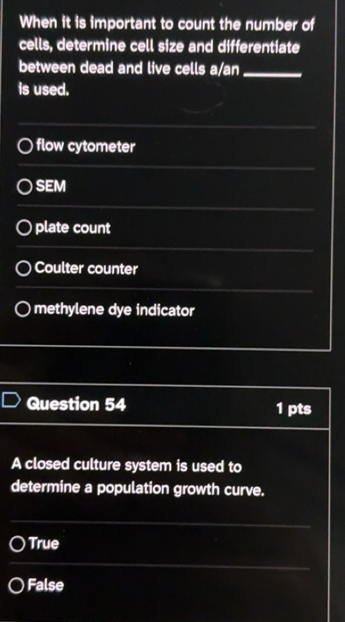 Solved: When it is important to count the number of cells, determine ...