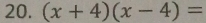 (x+4)(x-4)=