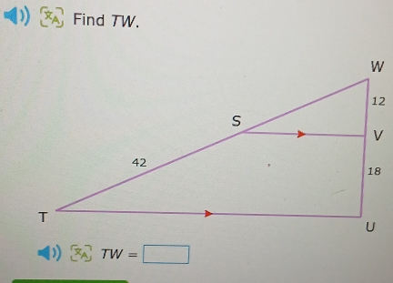 Find TW.
TW=□