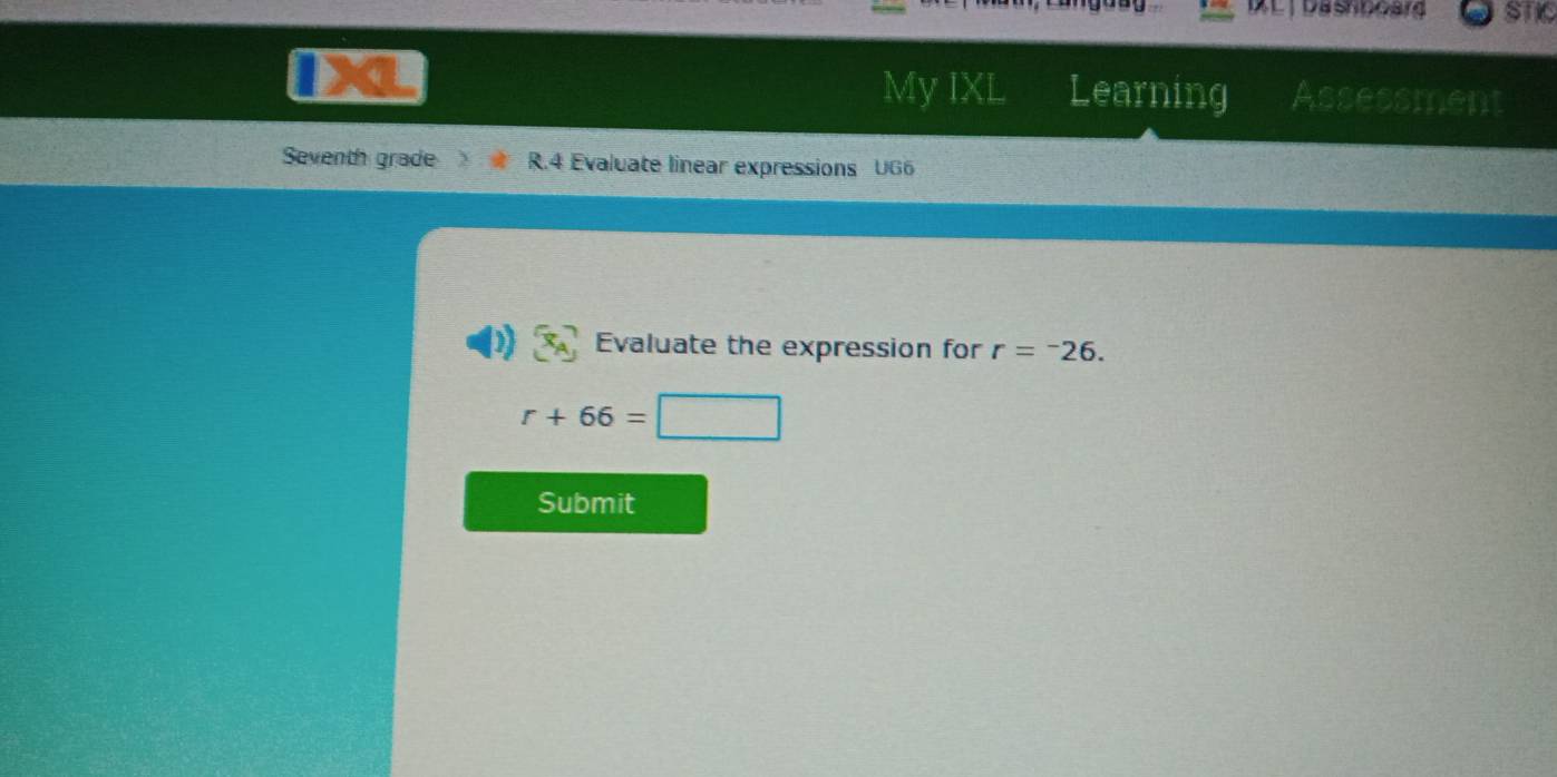 Solved: Lị Dashboarg STiC DD 71 My IXL Learning Assessment Seventh ...
