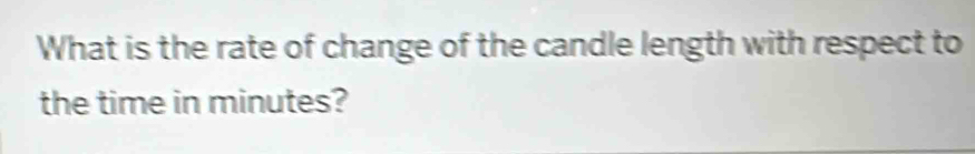 What is the rate of change of the candle length with respect to 
the time in minutes?