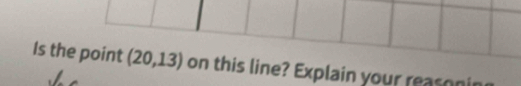 Is the point (20,13) on this line? Explain your reasoni