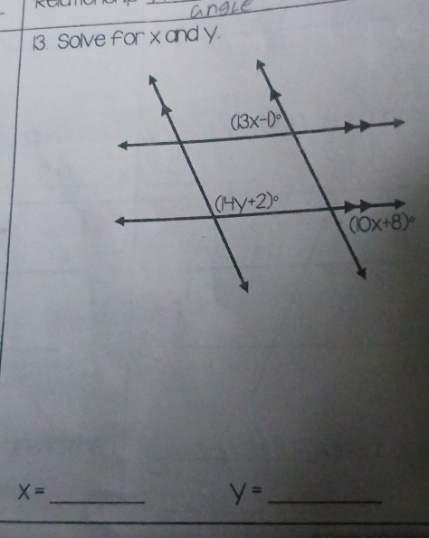 Solve for x and y.
_ X=
_ y=