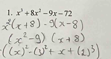 x^3+8x^2-9x-72