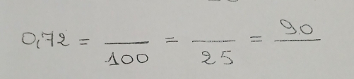 0.72=frac 100=frac 25=frac 90