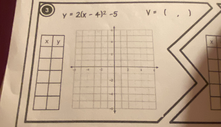 3
y=2(x-4)^2-5 V= ( _)