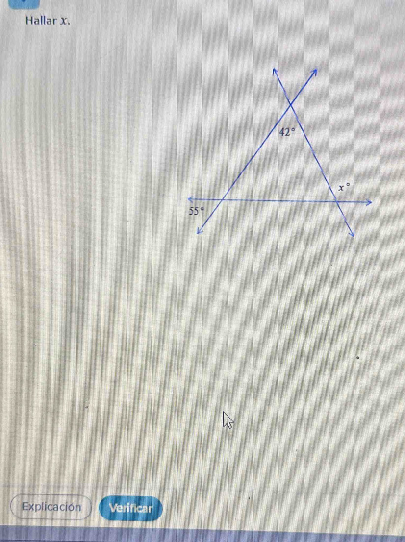 Hallar x.
Explicación Verificar