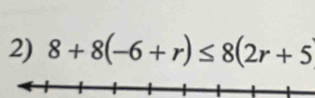 8+8(-6+r)≤ 8(2r+5