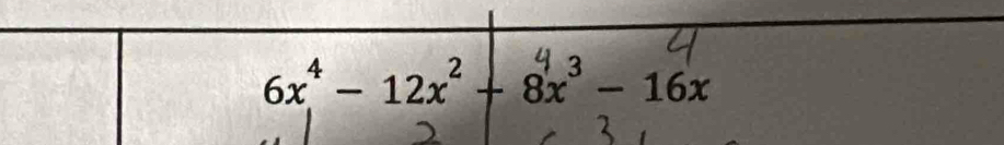 6x² - 12x² + 8x³ -16x