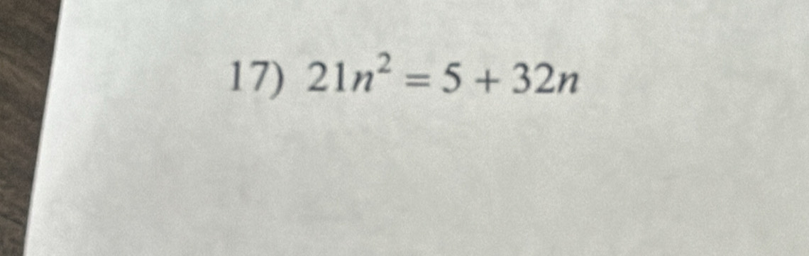 21n^2=5+32n