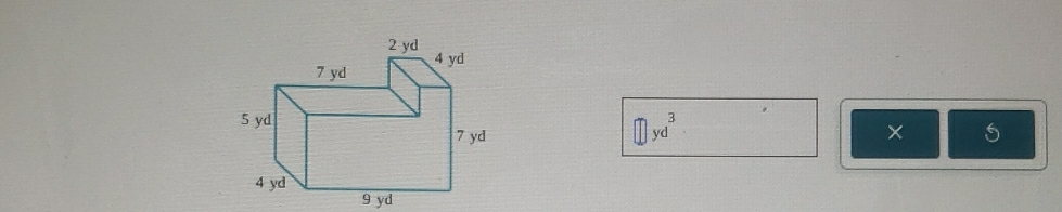 2 yd
7 yd 4 yd
5 yd
[ ya
7 yd × 5
4 yd
9 yd