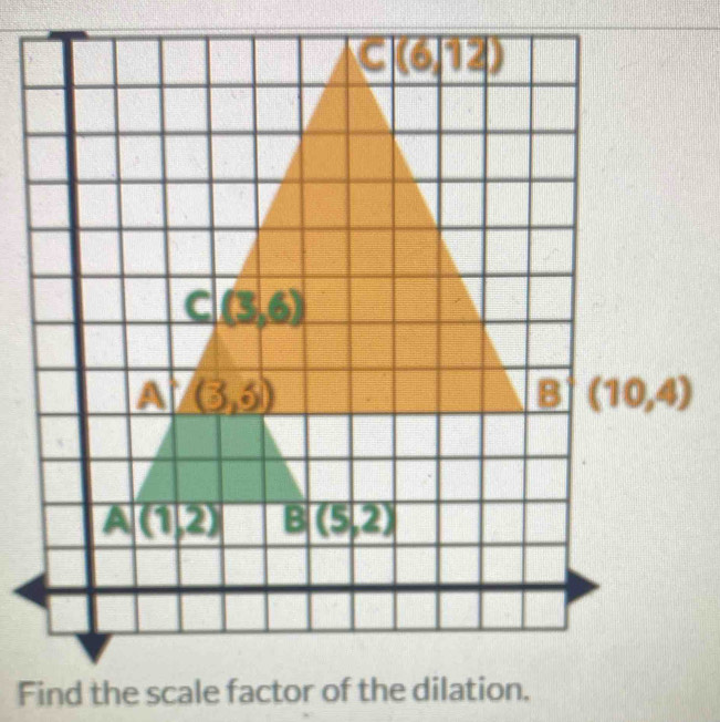 Find the scale factor of the dilation.