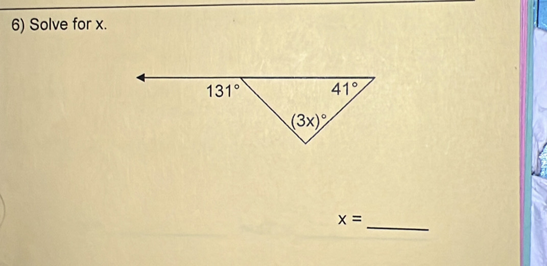 Solve for x.
_
x=