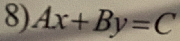 Ax+By=C