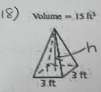 Volume=15ft^3