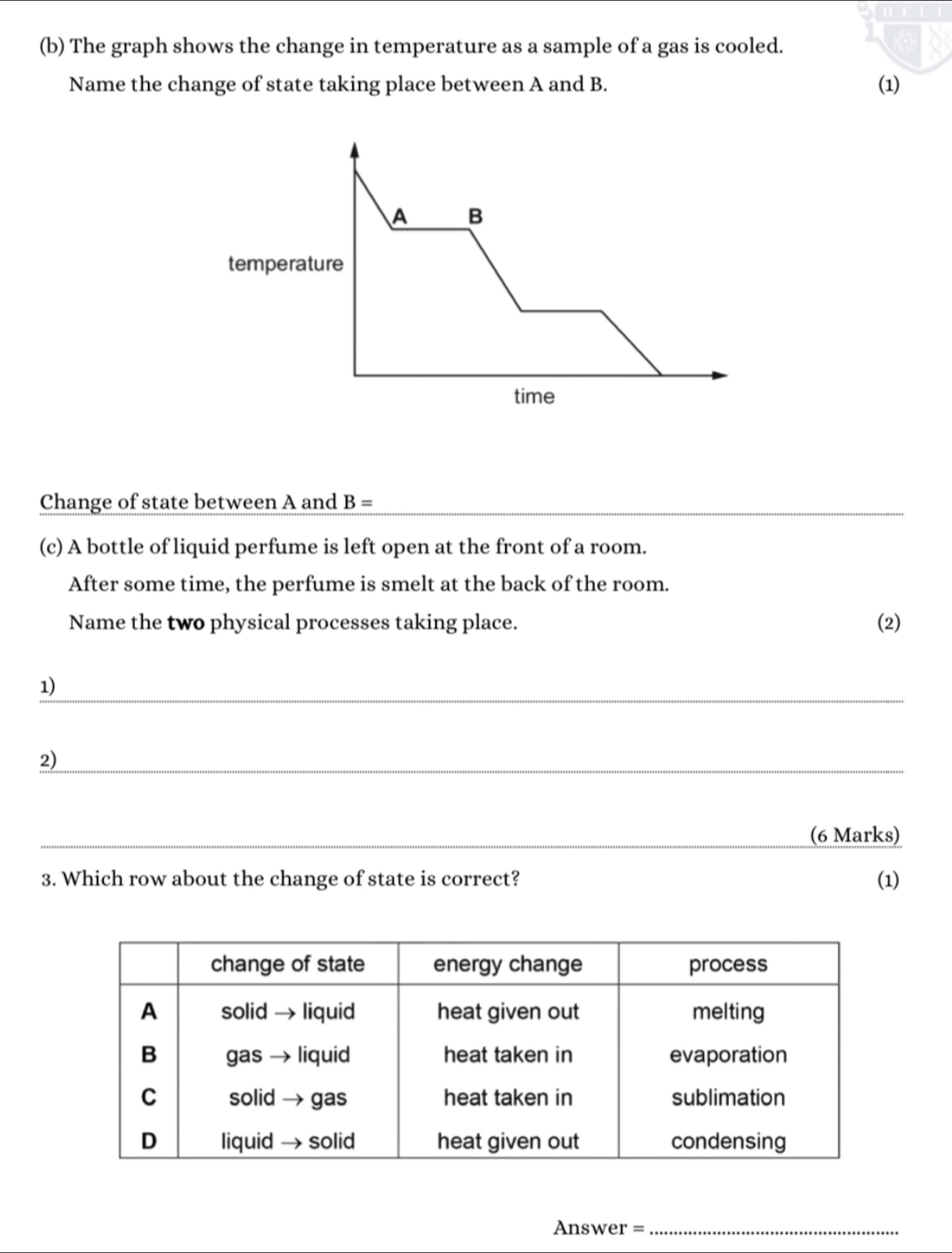 Solved: The graph shows the change in temperature as a sample of a gas ...