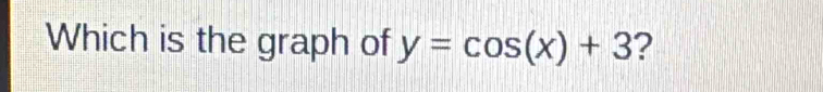 Which is the graph of y=cos (x)+3 ?