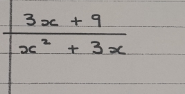  (3x+9)/x^2+3x 