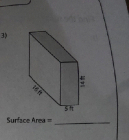 Surface A rea= _