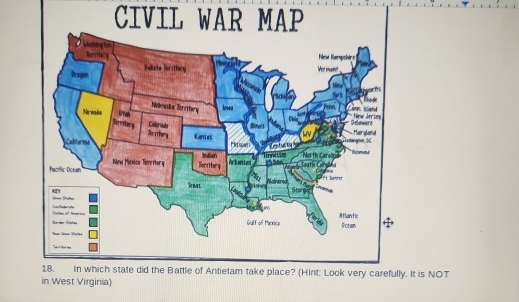 CIVIL WAR MAP 
It is NOT