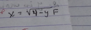 x=sqrt(4-y)F