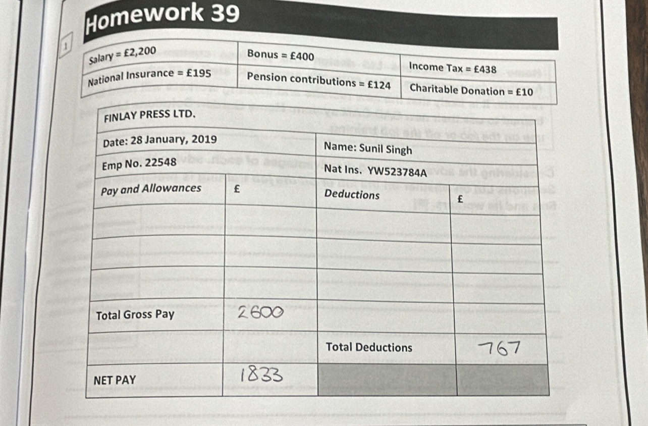 Homework 39