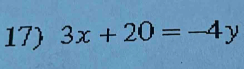 3x+20=-4y