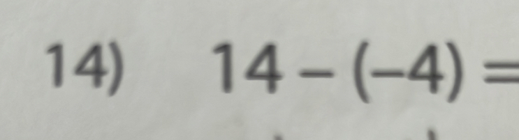 14-(-4)=