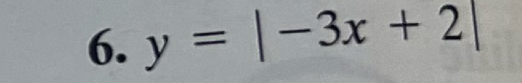 y=|-3x+2|