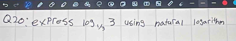 expresslog _1/33 using nataral logarithm