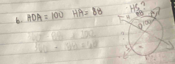 ADA=100 HA=88 HS?
88
a
5 e