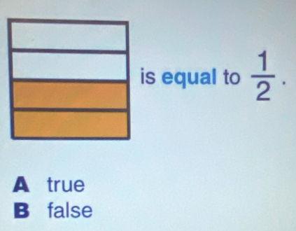 equal to  1/2 .
A true
B false