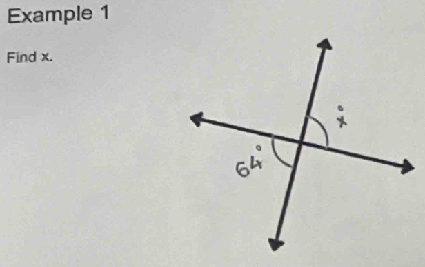 Example 1
Find x.