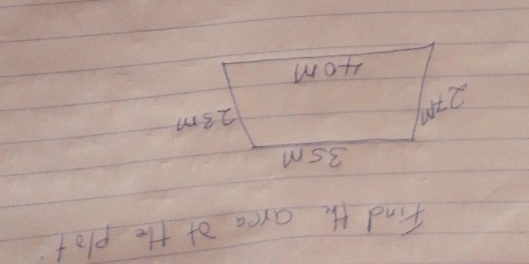 Find the area of the plot