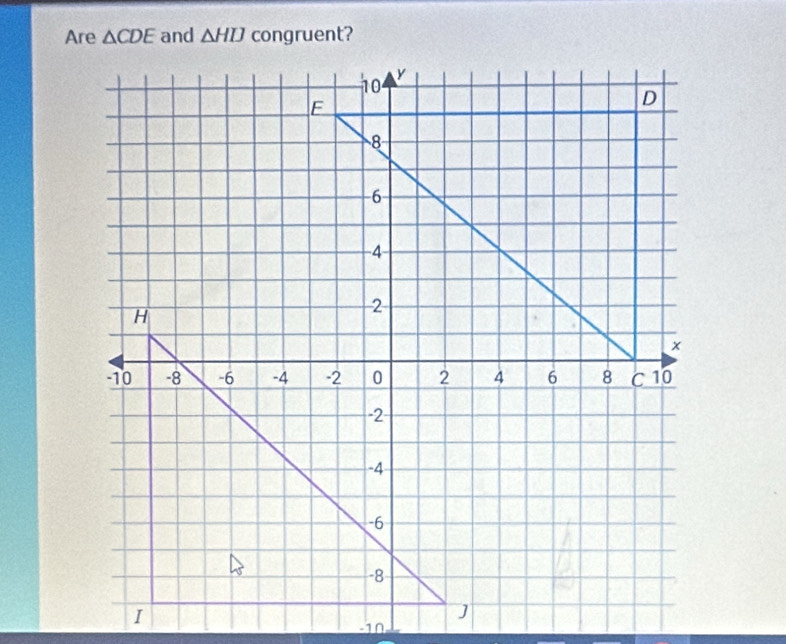 △ CDE and △ HIJ
-10