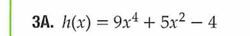 h(x)=9x^4+5x^2-4