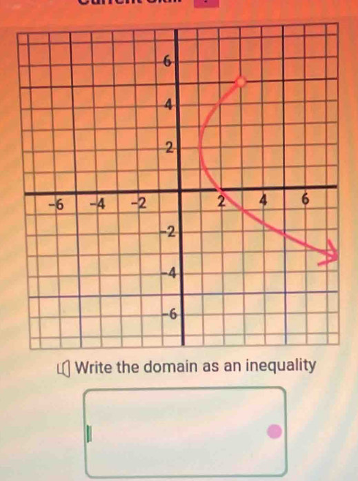 Write the domain as