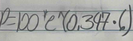 P=100^re^r(0.347· 6)