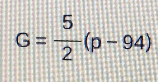 G= 5/2 (p-94)