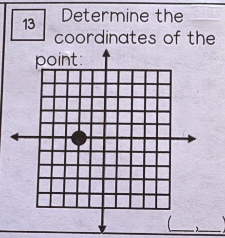 Determine the 
coordinates of the 
_ _