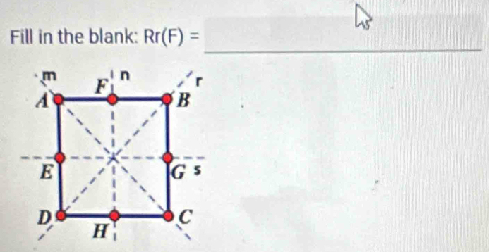 Fill in the blank: Rr(F)=□ _