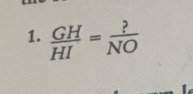  GH/HI = ?/NO 