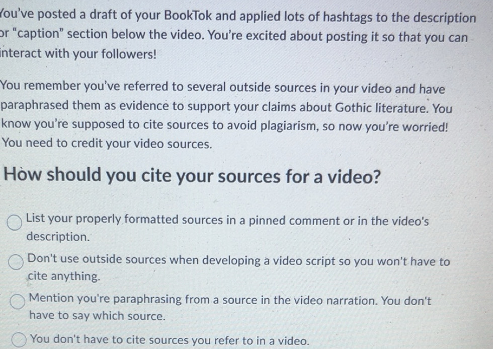 Solved: You’ve posted a draft of your BookTok and applied lots of ...