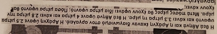 Η θεάαΑθηνά καιαηαΑαραάαοχνηαεκαναν διαγωνισμό στον αργαλειόδ ΚαΑραάοχνηαύφανε 2. σ μέτρα
υφαντό και κάνει 3. 3 μέτρα τη μέρα. Η θεά Αθηνά ύφανε 4 μέτρα και κάνει 2. δ μέτρα την
μέρα. Μετά πτόσεςα μέρες θα έχουν υφάνει ίδια μέτρα υφαντός Πόσα μέτρα υφαντό θας
έχουν κάνει; 
∫αονα δε ιó weaving