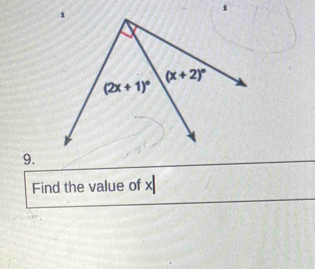 Find the value of x